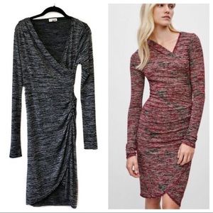 ARITZIA Dark Grey Klum Ruched Bodycon Dress